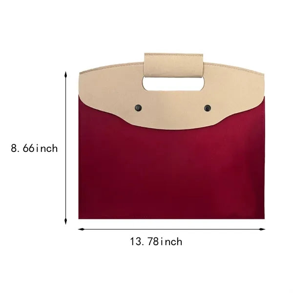 Felt tote bag with handles for wedding favors