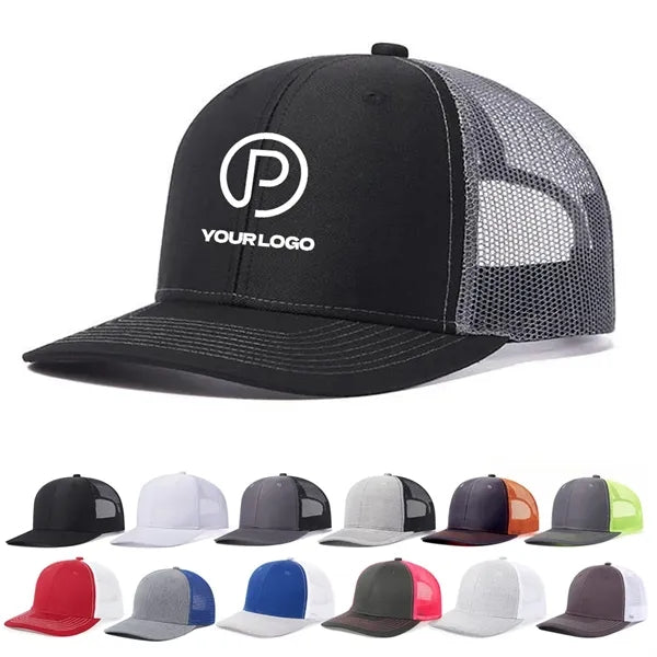 Unisex trucker hat baseball cap mesh snap back for men women