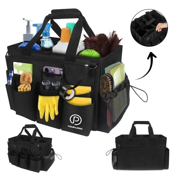 Wearable cleaning caddy oxford tool storage bag for home