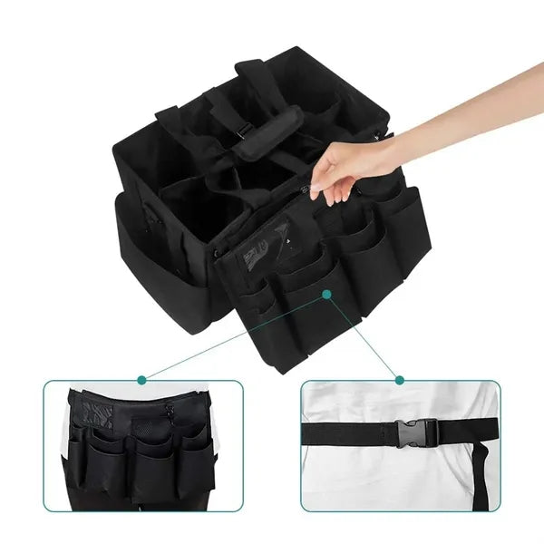 Wearable cleaning caddy oxford tool storage bag for home