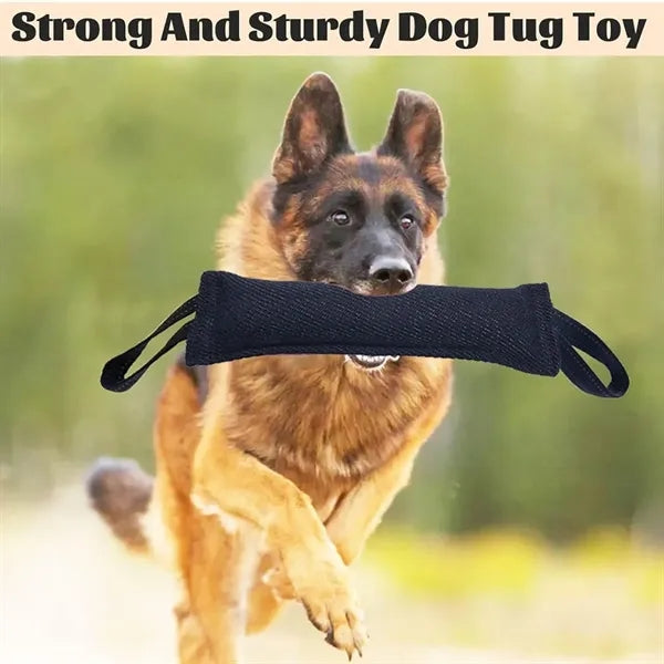 Dog tug toy tough jute bite pillow for training interactive