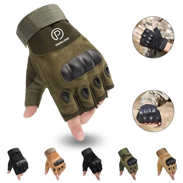 Tactical fingerless gloves non-slip for outdoor cycling