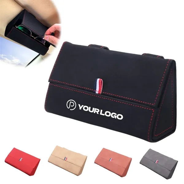 Premium sunglasses holder for car sun visor storage case
