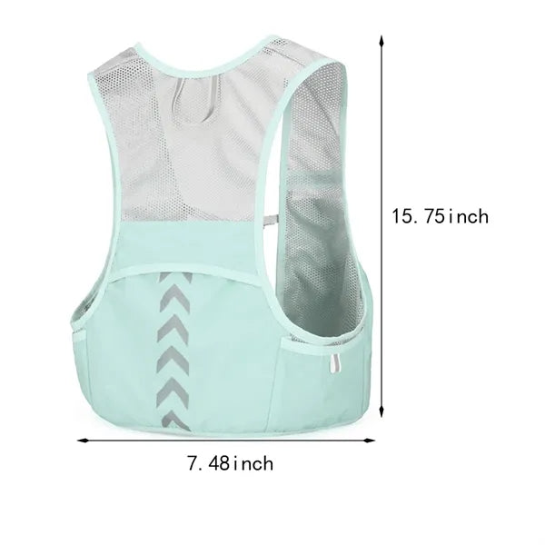 Lightweight running vest backpack with multiple pockets