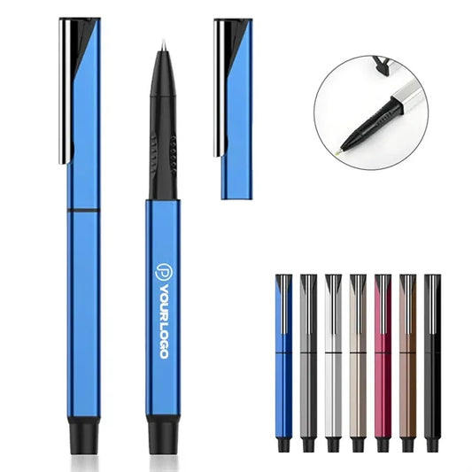 Square metal gel pens ballpoint quick dry for office school