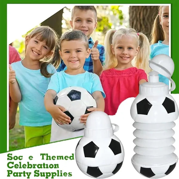 Plastic Sports Football Collapsible Water Bottle