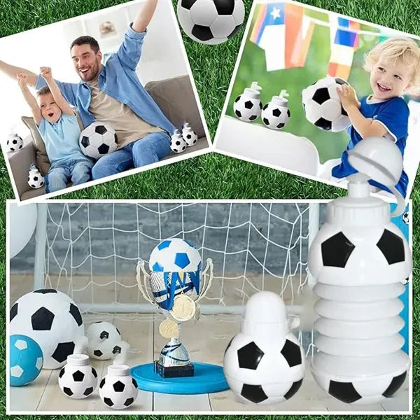 Plastic Sports Football Collapsible Water Bottle