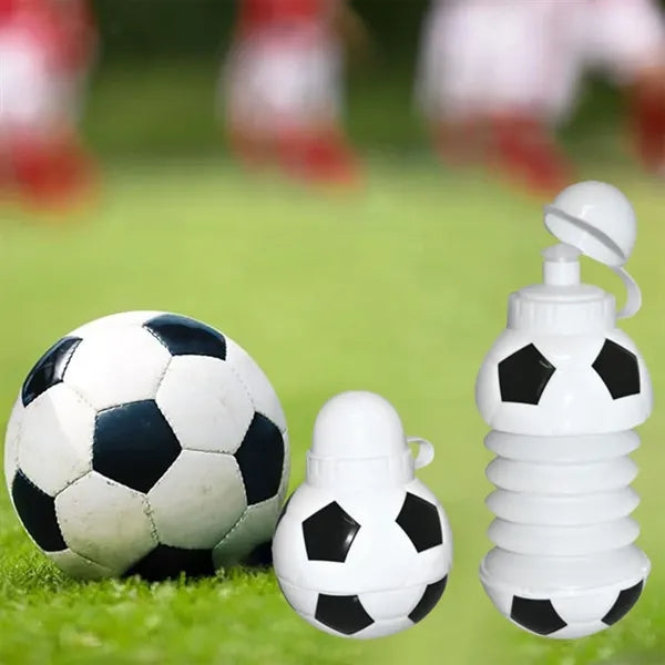 Plastic Sports Football Collapsible Water Bottle