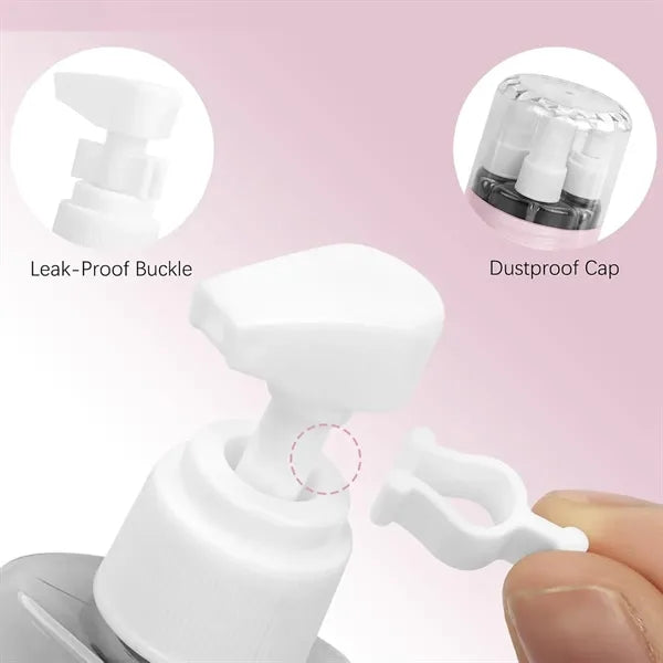 Refillable travel toiletries bottle with spray&lotion ports