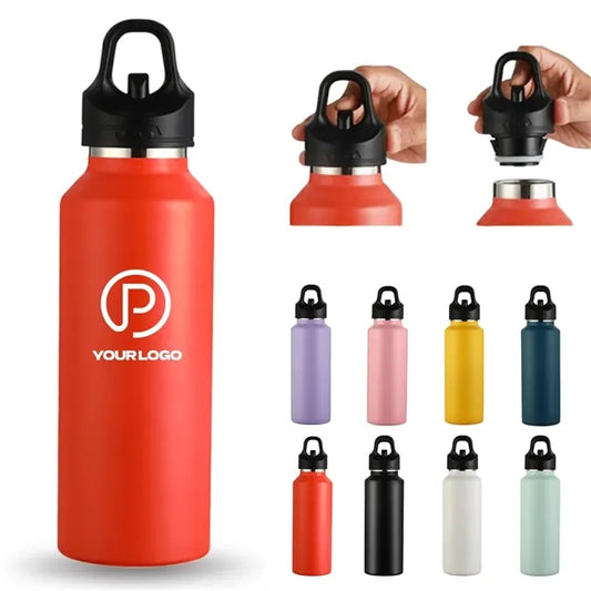 24oz insulated water bottle one-hand open for school travel