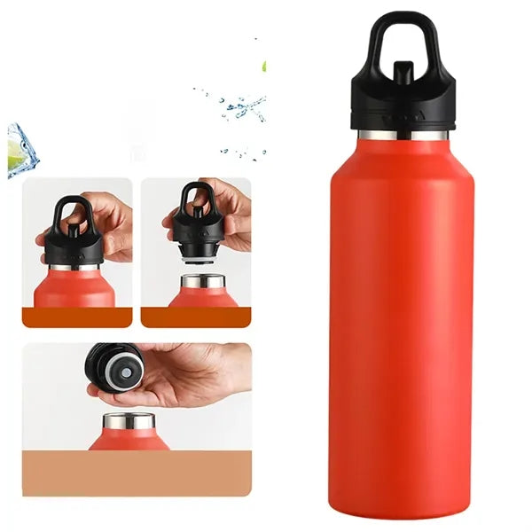 24oz insulated water bottle one-hand open for school travel