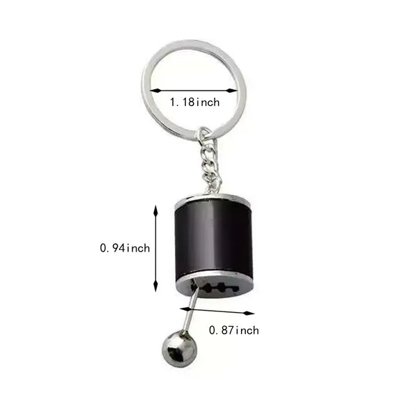 Metal fingertip toy gearshift keychain with movable lever