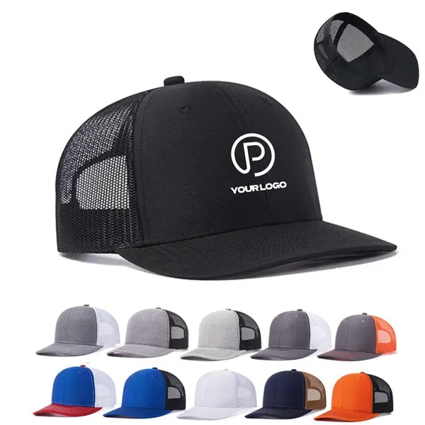 Unisex adjustable mesh trucker sun hat for outdoor daily use