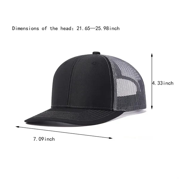 Unisex adjustable mesh trucker sun hat for outdoor daily use