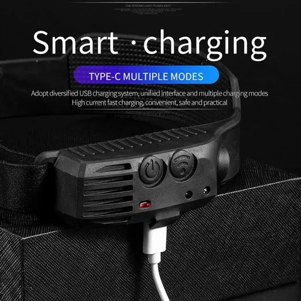 USB Rechargeable 1200 mAh Battery Waterproof Front Torch