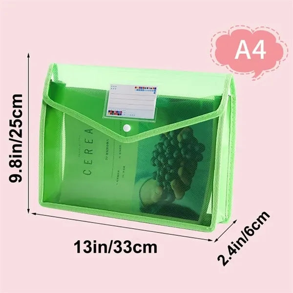 A4 Size Plastic File Folder