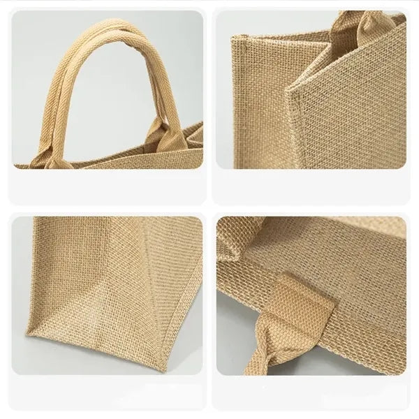 Jute Burlap Tote with Handles
