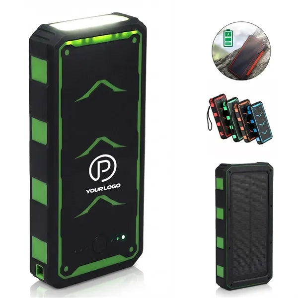 20000mAh solar power bank waterproof with outdoor flashlight