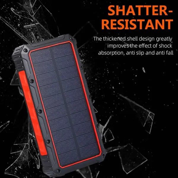 20000mAh solar power bank waterproof with outdoor flashlight