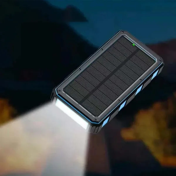 20000mAh solar power bank waterproof with outdoor flashlight