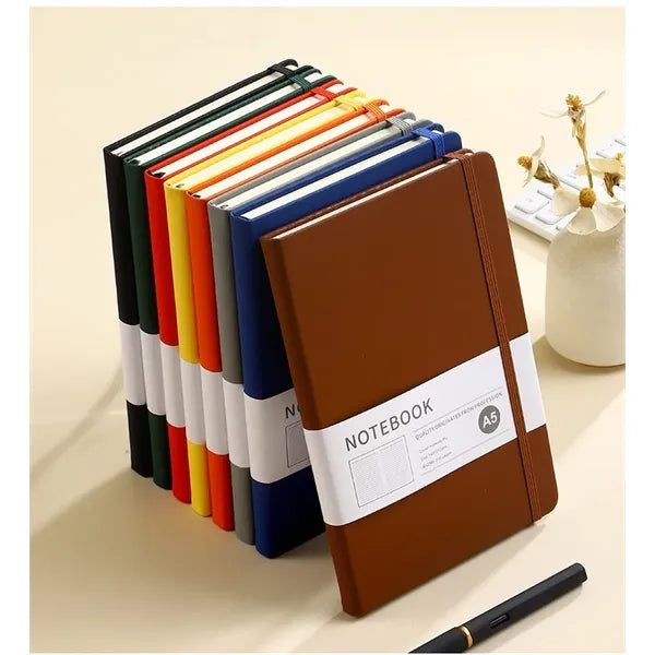 A5 Hardcover Faux Leather Notebook