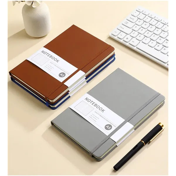 A5 Hardcover Faux Leather Notebook