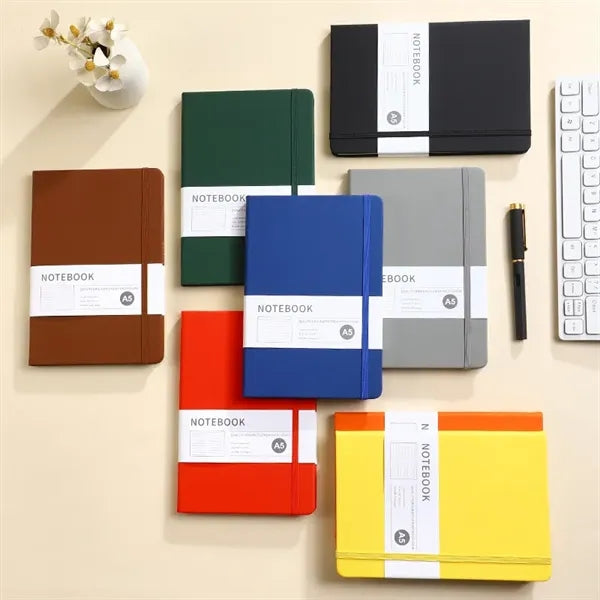 A5 Hardcover Faux Leather Notebook