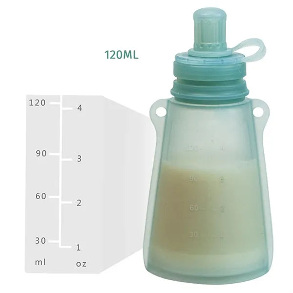 4oz Silicone Breast Milk Storage & Feeding Bag