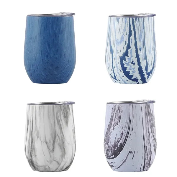 12oz 304 Stainless Steel Wood Grain Eggshell Tumbler