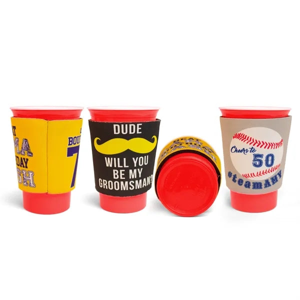 Full Color Solo Cup Sleeve Coolie