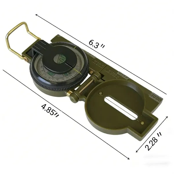 Military-Grade Waterproof Compass with Luminous Dial