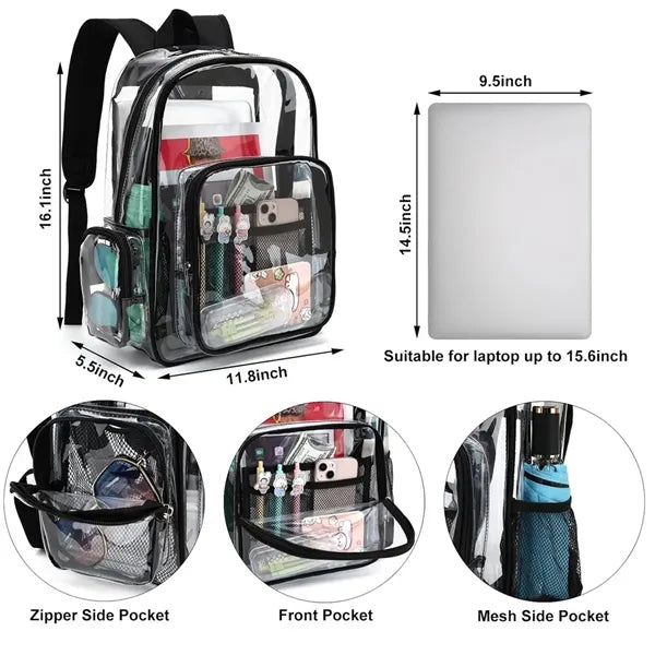 Large Clear PVC Backpack for Stadium Events
