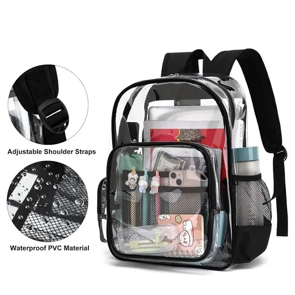 Large Clear PVC Backpack for Stadium Events