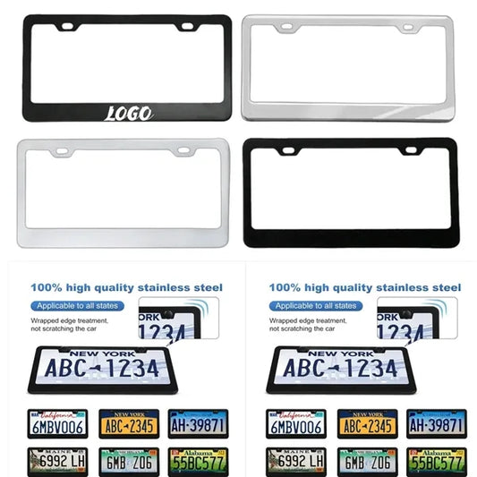 US Standard Stainless Steel License Plate Frame