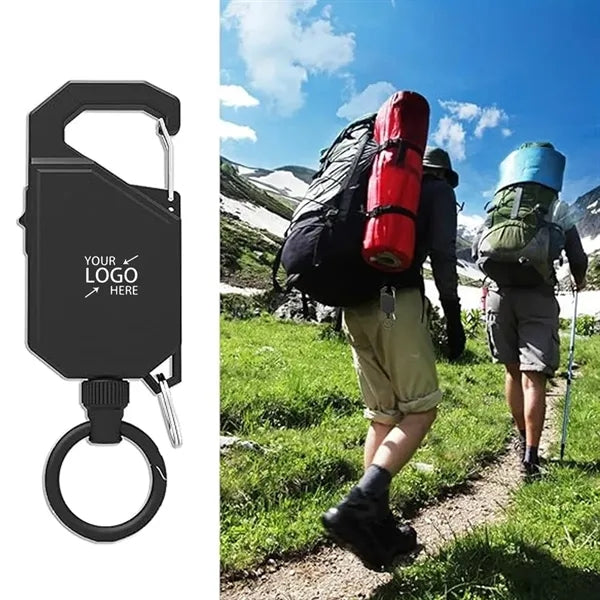 Heavy Duty Retractable Keychain with Sturdy Carabiner