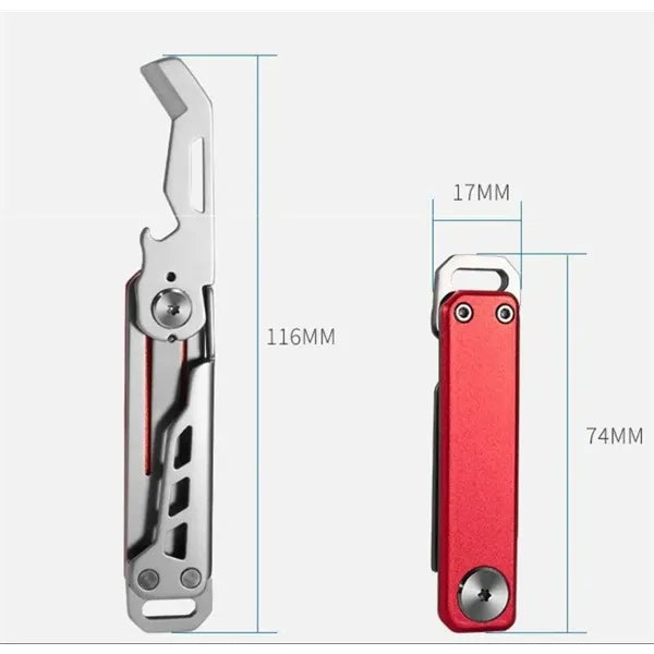 Multifunctional portable pocket bottle opener folding knife