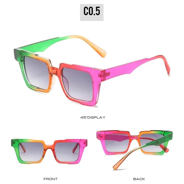 Square Frame Sunglasses With Tinted Lenses