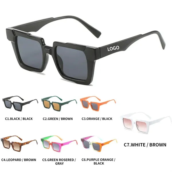 Square Frame Sunglasses With Tinted Lenses