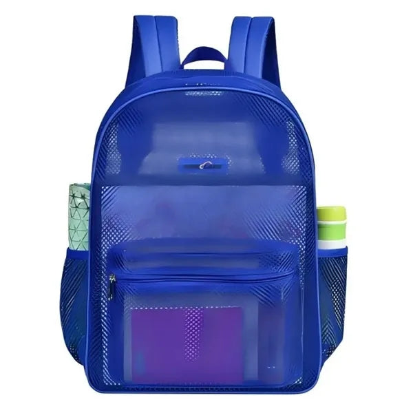 Mesh Backpack With Zippered Front Pocket