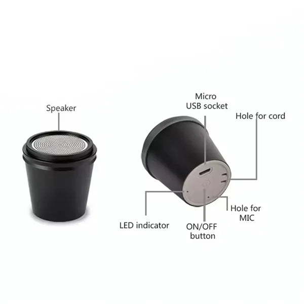 Portable Mini Bluetooth Speaker With LED
