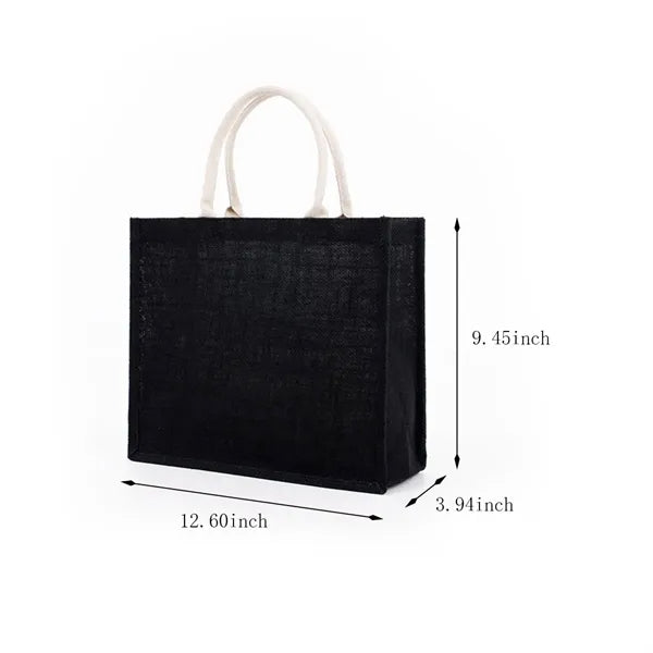 Eco-friendly jute tote bag with large capacity & custom logo