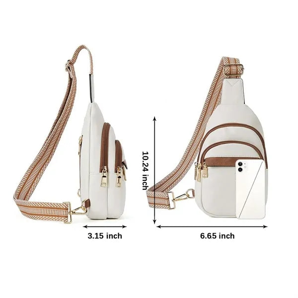 Womens crossbody bag with large capacity adjustable strap