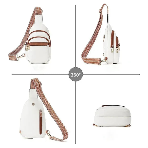 Womens crossbody bag with large capacity adjustable strap