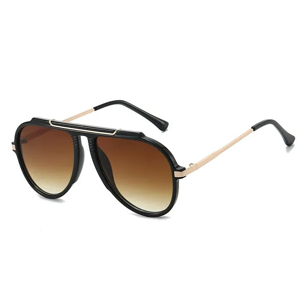 Metal Oversized Aviator Sunglasses
