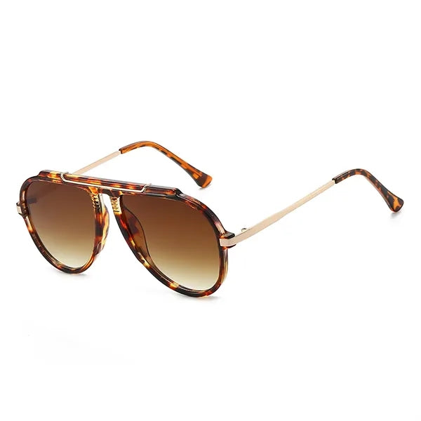 Metal Oversized Aviator Sunglasses