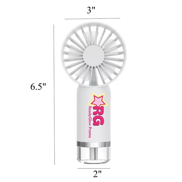 Rechargeable Handheld Portable Misting Fan 3 Speed
