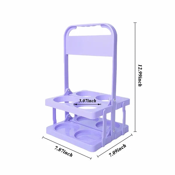 4-Hole Foldable Beer Rack with Handle