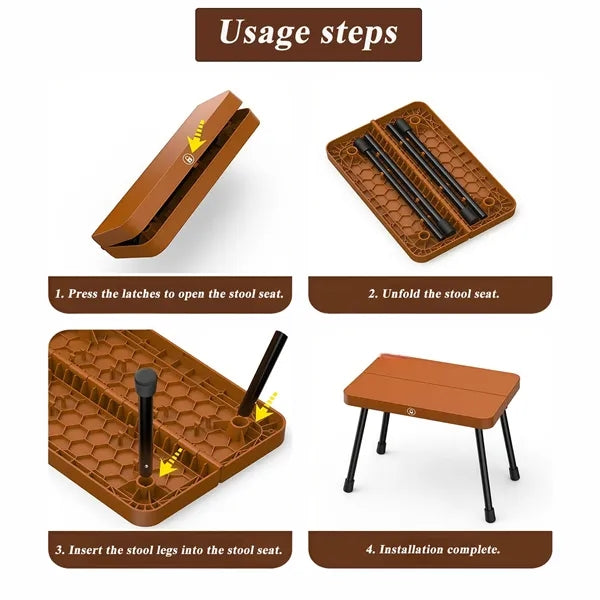 Portable Aluminum Alloy Folding Stool for Outdoor Use