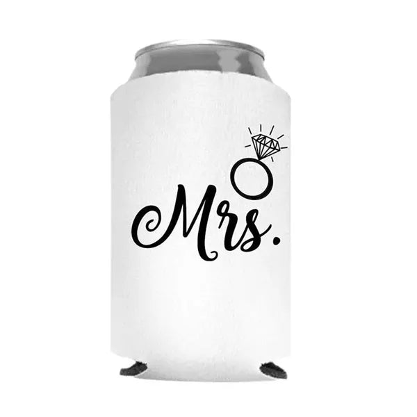 Mr & Mrs Neoprene Can Holder for Wedding Party