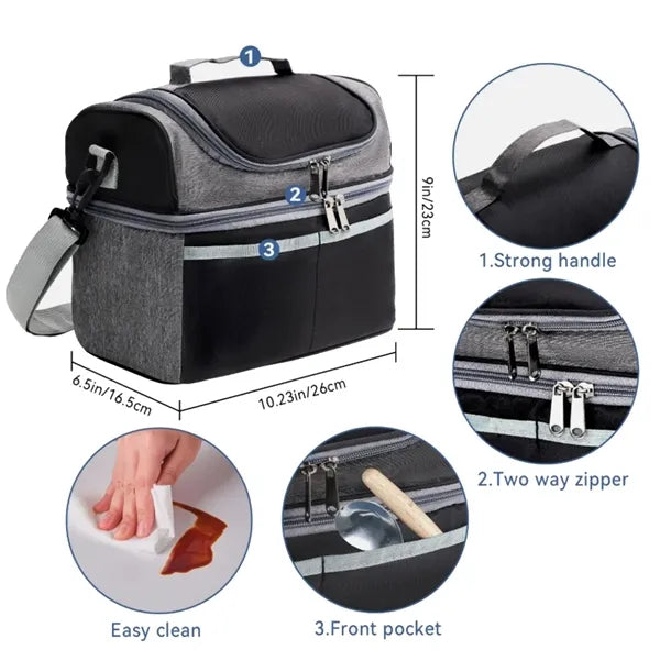 Portable Insulated Thermal Bag Lunch Cooler
